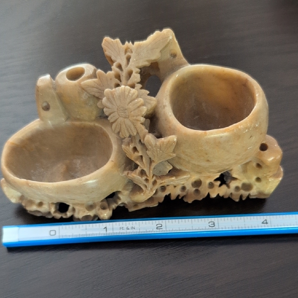 Carved Stone Floral Holder - Picture 9 of 10